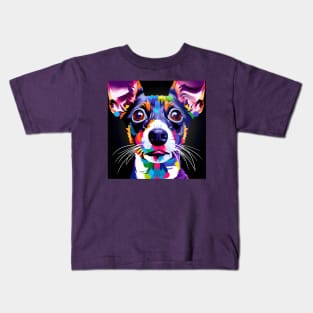 Rat Terrier Photo Art Print 90s Kids T-Shirt